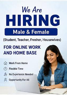 we are hiring male and female on urgent base