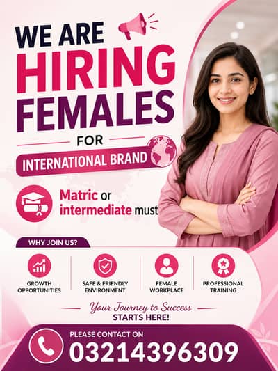 Job in Lahore for females only