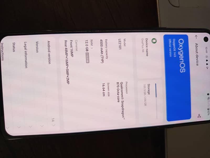 One plus 9R 7