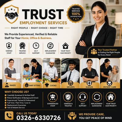 Maids / House Maids / cook / House chef / Baby Sitter maid available