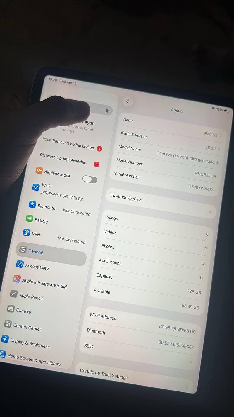 ipad Pro M1 10/10 condition 1