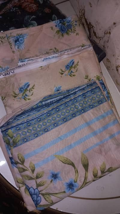 "Pure Lawn Embroidered 3-Piece Suits with Chiffon/Cotton Dupatta