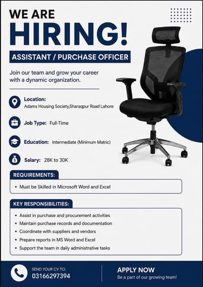 Assistant /Purchase Officer