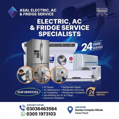 Home Appliances Repairing , Fridge , washing machine , AC Services