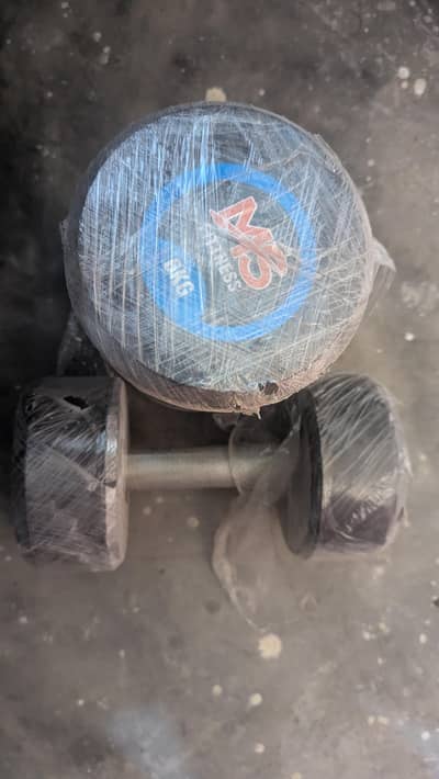 6 kg pair Rubber Dumbbells - MS fitness