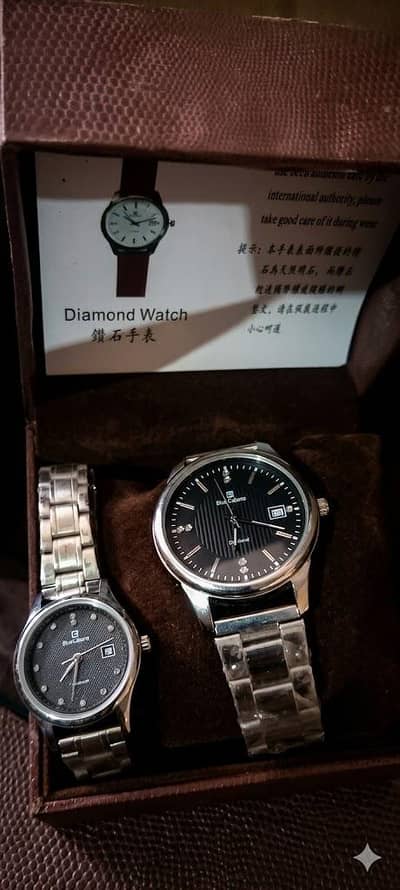 blue cabana original watch pair in stainless steel in japanese maded