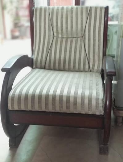 5-Seater Wooden Sofa Set Strong Frame & Comfortable Seating