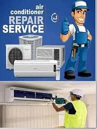 ac split installation and service gas charge