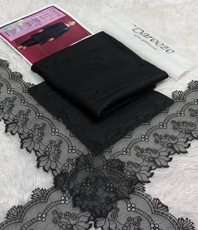 Black Embroidered Lawn Shirt & Trouser Set