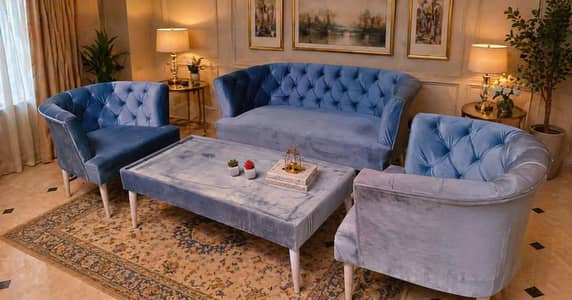 3 seater sofa with table and glass best condition.