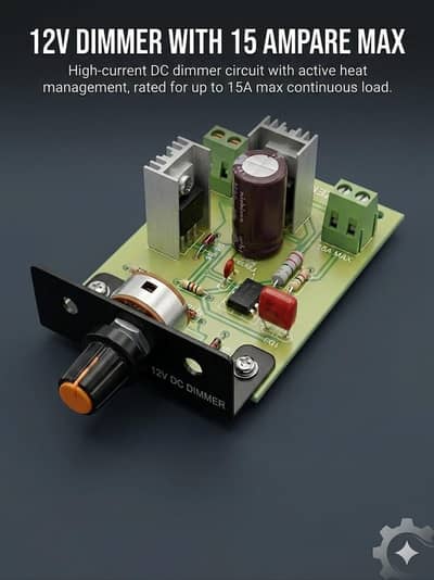 12v Dimmer for Multiple Purposes with 15 Ampare Max Load