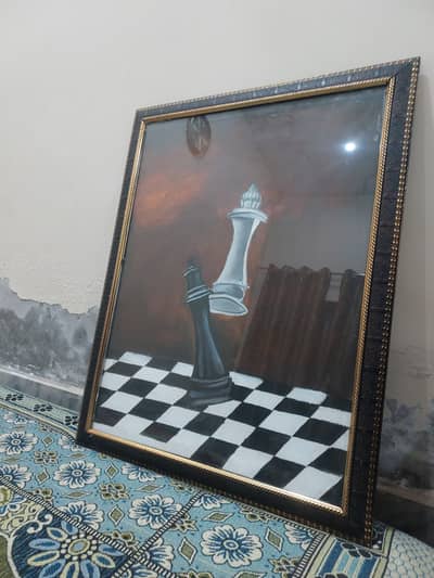 Chess hand-made painting