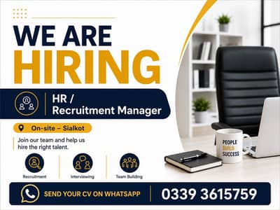 We are hiring HR / Recruitment Manager - Hiring Manager JOB