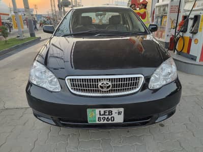 Corolla Gli 2007 model Lahore number Black color