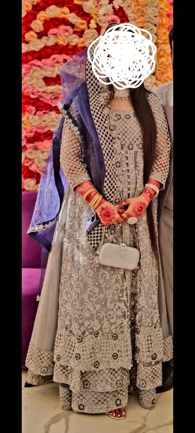 A Bridal outfit Maxi . . Double layers maxi . Walima Dress