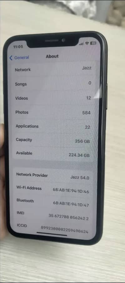 iPhone X pta prove 256gb