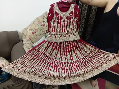 Gorgeous Red & Gold Embroidered Lehenga for Sale!