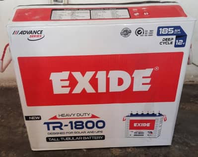Exide 1800 Tubular Battery - Brand New Condition (1 Week Used)