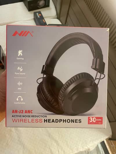 NIA AN-J2 ANC Wireless Headphones - 30 Hours Playtime | Brand New