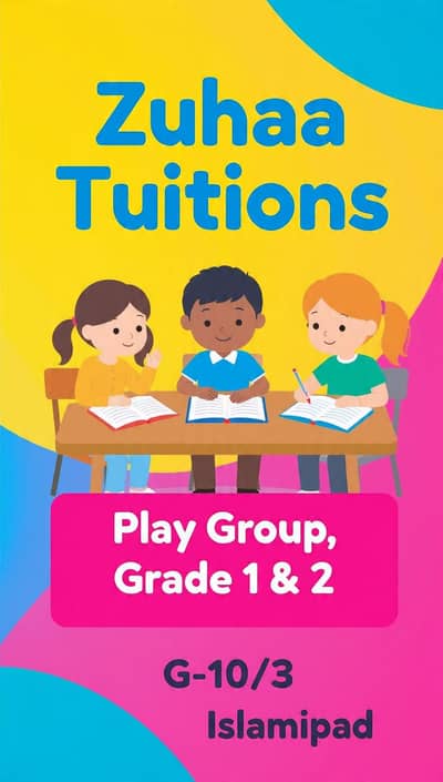 tutor available for play group to grade 1 &2