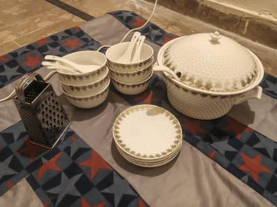 Dinner Set, Soup Set, Toaster, Cutters.