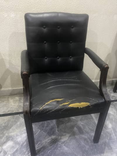 4 black modern style sofa chairs