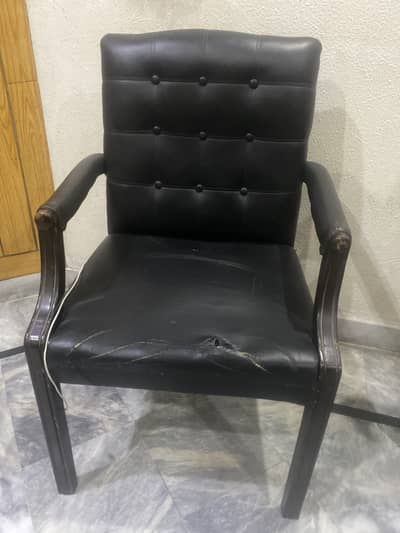 4 black modern style sofa chairs