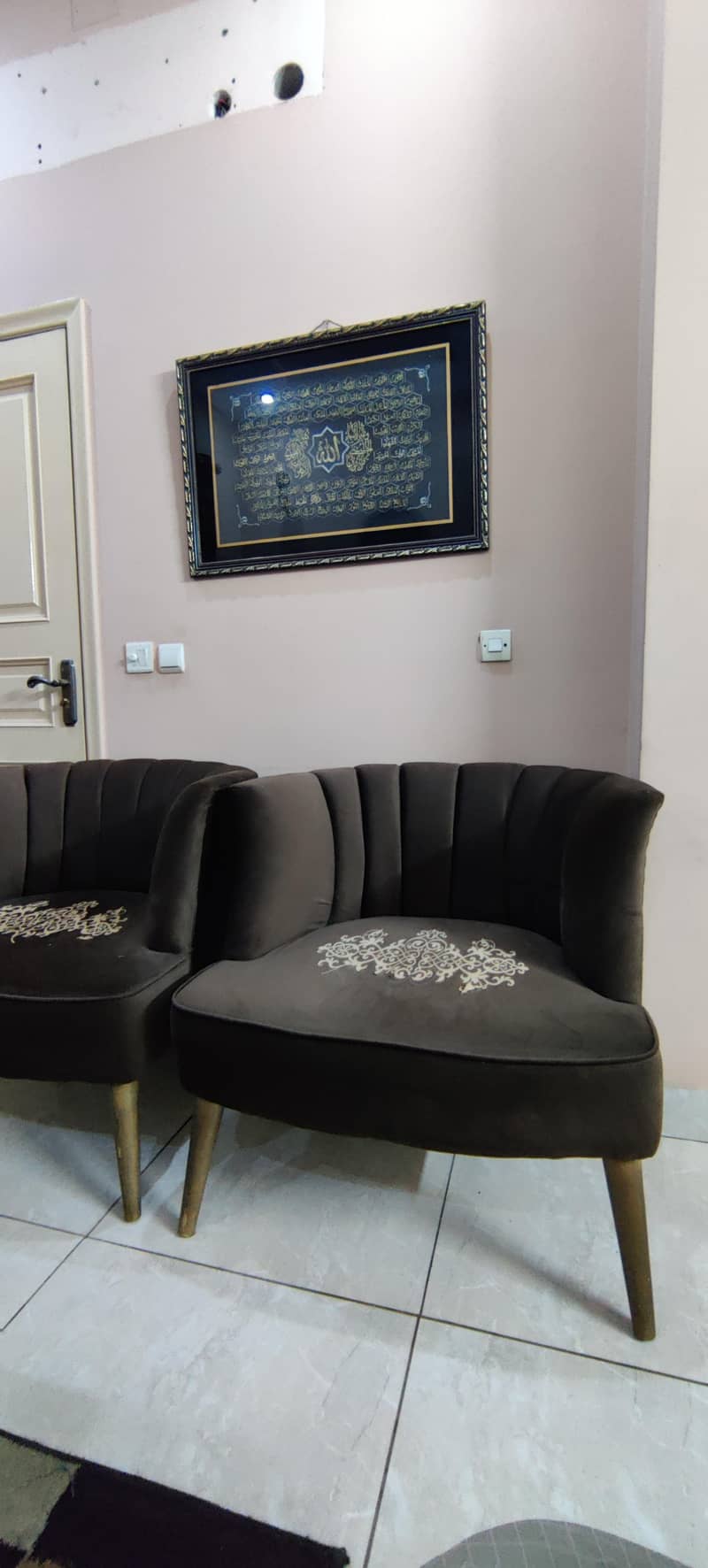 Sofa Set with two side corner Tables 1