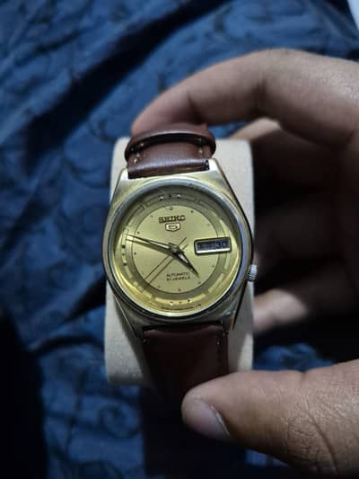 Golden Seiko 5 Automatic 21 Jewels  Day Date