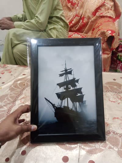 Vintage Pirate Ship Wall Art Frame - Elegant Home Decor