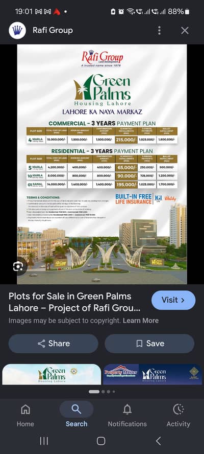 Green plams lahore Rafi group