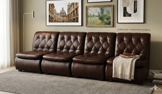 7 seater leather sofa