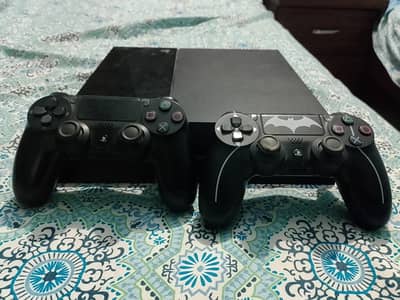 Used PS4 Slim 500GB Non Jailbreak + 2 Copy Controllers | Without Box