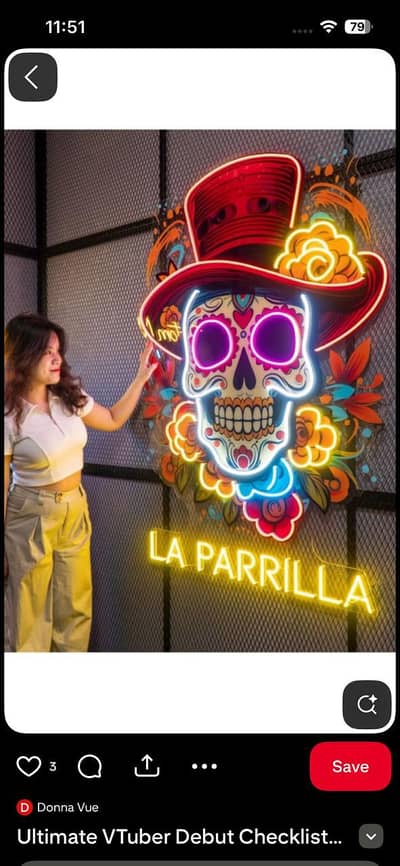  Skelton Neon Sign with Uv print frame || 2×2 Foot Sign