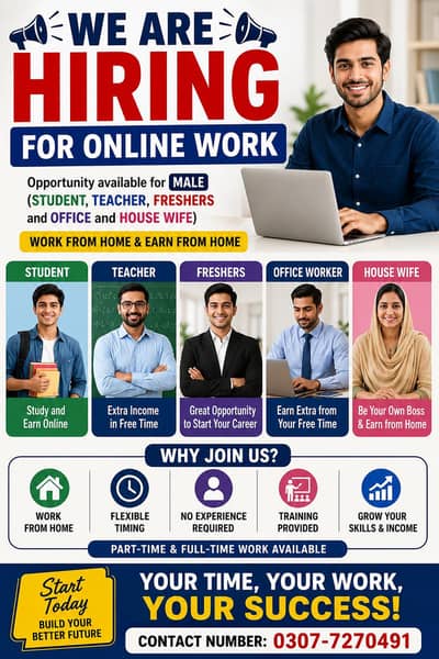  ONLINE WORK OPPORTUNITY 