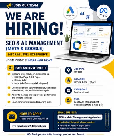 SEO & Ad Management Specialist (Meta & Google)