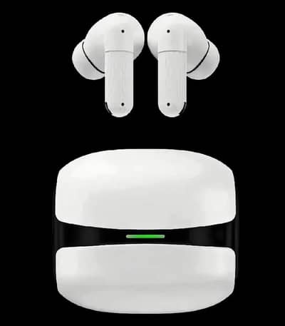 White Wireless Earbuds with Fast Charge & Long Battery