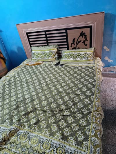 Bed with spring mattress