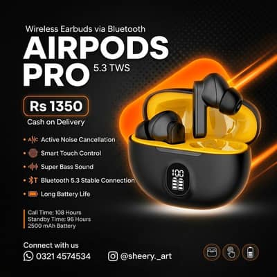 AirPods Pro 5.3 TWS – ANC, Super Bass, Long Battery