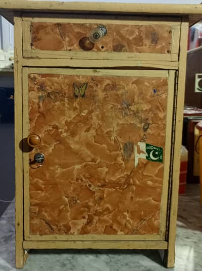 side table with locker.