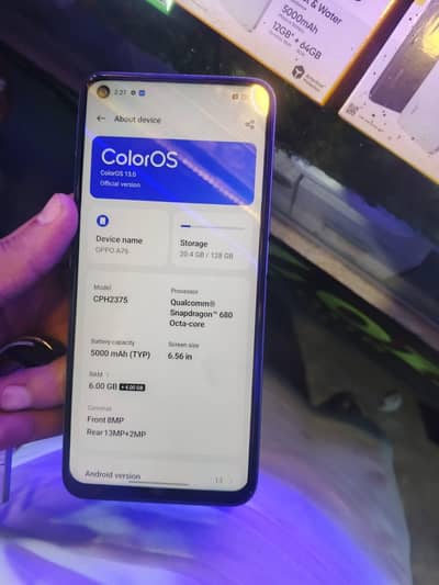 Oppo A76 Fully original mob bye and use