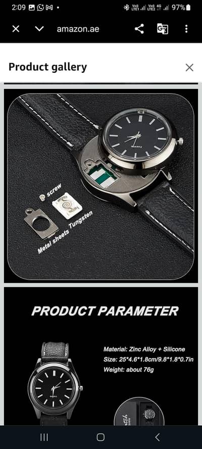 2 in 1 Watch premium imported