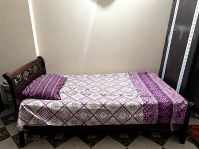 Single Wooden bed with new Masterfoam Mattress