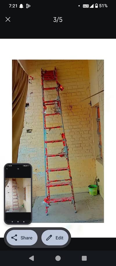 10 step iron ladder