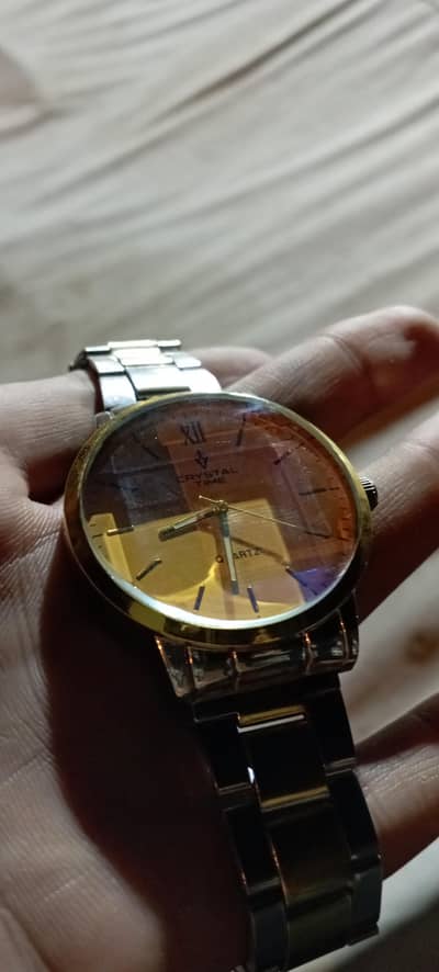 Mens Golden Chain Watch