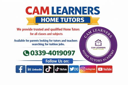 CAM LEARNERS HOME TUTORS