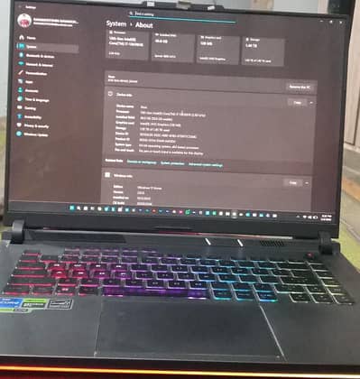 ROG STRIX G16 i7 13 gen processor and RTX 4060 GB + ADDICTED 8 GB GPU