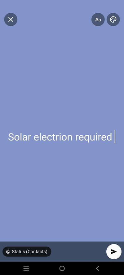 Solar electrion