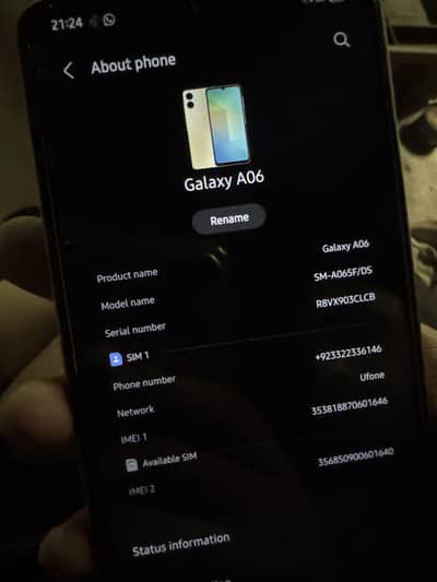 Samsung A06 brand new condition with box