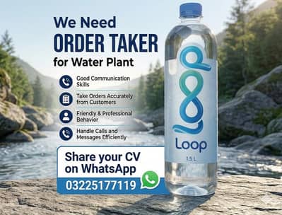 Hiring Order Bookers for Mineral Water Brand